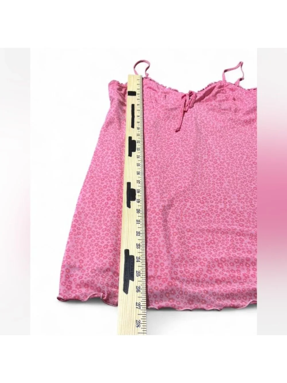 Babydoll Mini Mesh Dress in Pink - Picture 5 of 6